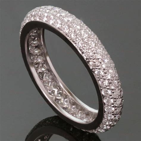 cartier platinum diamond wedding band.